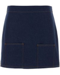 Fendi - Denim Mini Skirt - Lyst