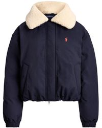 Polo Ralph Lauren - Giacca A Vento Con Collo Shearling - Lyst