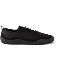 Prada - Speedrock Re-Nylon And Suede Sneakers - Lyst