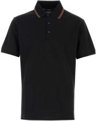 Gucci - Short-Sleeved Polo With Web Band - Lyst
