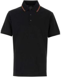 Gucci - Short-Sleeved Polo With Web Band - Lyst