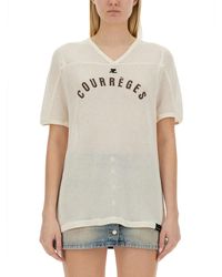 Courreges - Courregès T Shirt With Logo - Lyst