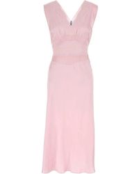 Prada - Satin Dress Silk - Lyst