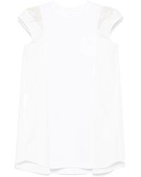 Sacai - Popeline X Cotton Jersey Dress - Lyst