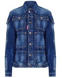 DSquared² - Tactical Jean Denim Jacket - Lyst