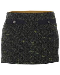 Gucci - Boucle Wool Mini Skirt - Lyst