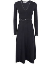 Twinset - Long Sleeve Dress With Belt - Lyst