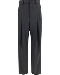 Dolce & Gabbana - Dolce & Gabbana Wide-Leg Wool Blend Tailored Pants - Lyst