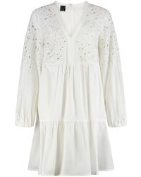 Pinko - Andromeda Cotton Mini Dress - Lyst