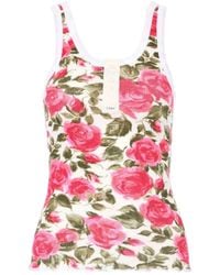 Chloé - Henley Floral-Print Tank Top - Lyst