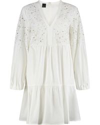 Pinko - Andromeda Cotton Mini-Dress - Lyst