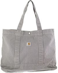 Carhartt - Striped Cotton Bag With Logo - Lyst