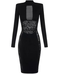 Elisabetta Franchi - Mock Collar Dress - Lyst