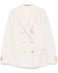 Tagliatore - Cotton Blend Double-Breasted Jacket - Lyst