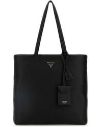 Prada - Leather Shopping Bag - Lyst