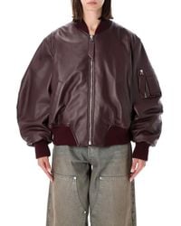 The Attico - Anja Leather Bomber Jacket - Lyst