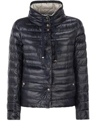 Herno - Reversible Ultra-Light Nylon Down Jacket With Funnel Neck - Lyst