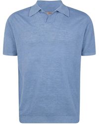 Nuur - Short Sleeved Polo Neck Piquet Stitch T-Shirt - Lyst