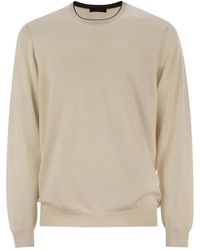 Fay - Cotton Crew-Neck Jumper - Lyst