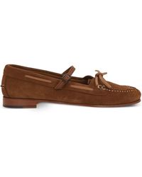 Hereu - Lorea Suede Leather Loafers - Lyst