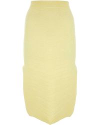 Bottega Veneta - Stretch Cotton Blend Skirt - Lyst