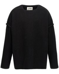 Jil Sander - Geometric Neckline Sweater - Lyst