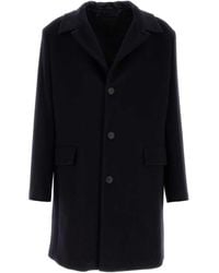Prada - Midnight Wool Blend Coat - Lyst