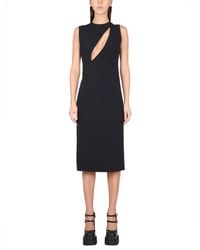 Versace - Cut-Out Midi Dress With Side Split - Lyst