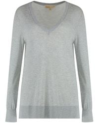 MICHAEL Michael Kors - Michael Michael Kors Fine-Knit Tencel Blend Sweater - Lyst