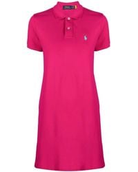 Polo Ralph Lauren - Polo Short Sleeves Mini Dress - Lyst