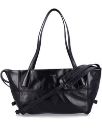 Balmain - Leather Shopper Bag With Shoulder Strap - Lyst