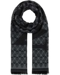 McQueen - Embroidered Wool Foulard - Lyst