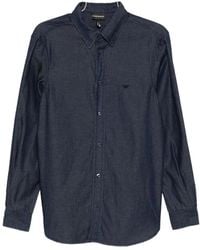 Emporio Armani - Denim Cotton Shirt - Lyst