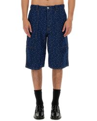 Maison Kitsuné - Denim Bermuda Shorts - Lyst