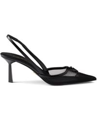 Prada - Mesh Slingback Pumps - Lyst