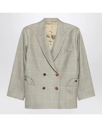 Blazé Milano - Blazé Milano Double-Breasted Blazer With Check Pattern - Lyst