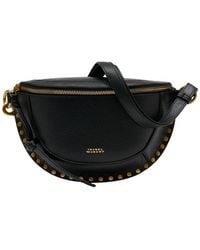 Isabel Marant - Skano Hammered Leather Belt Bag With Studs - Lyst