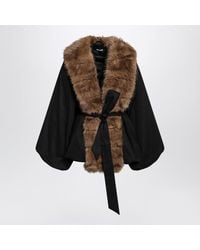 ROTATE BIRGER CHRISTENSEN - Jacket With Faux Fur Details - Lyst