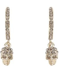 McQueen - Orecchini A Cerchio "Skull" - Lyst