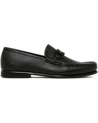 Ferragamo - Gancini Crown Bit Leather Loafers - Lyst