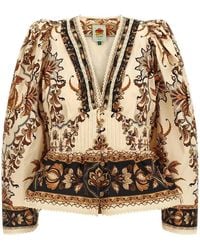 FARM Rio - 'Majestic Garden Sand' Blouse - Lyst