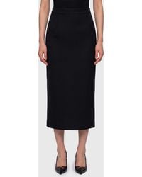 Dolce & Gabbana - Dolce & Gabbana Wool Midi Skirt - Lyst