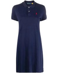 Polo Ralph Lauren - Newport/C3870 Logo-Embroidered Cotton-Pique Dress - Lyst