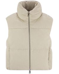 Herno - Velvet Sleeveless Down Jacket - Lyst