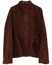 Alaïa - Peplum Leather Jacket - Lyst