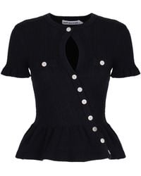 Self-Portrait - Asymmetrical Knitted Top - Lyst