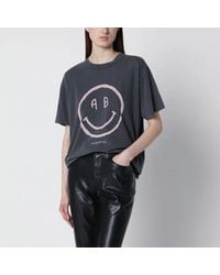 Anine Bing - Cade Tee Smiley Graphic Cotton T-Shirt - Lyst