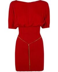 Elisabetta Franchi - Mini Knit Dress - Lyst