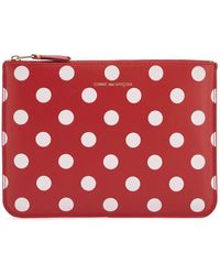Comme des Garçons - Polka Dot Leather Wallet With Zip - Lyst