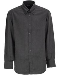 Brunello Cucinelli - Cotton And Lyocell Button-Down Shirt - Lyst